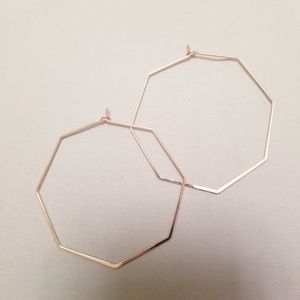 NWT Rose Gold Hoops